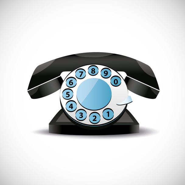 blauwe telefoon - Vector, afbeelding