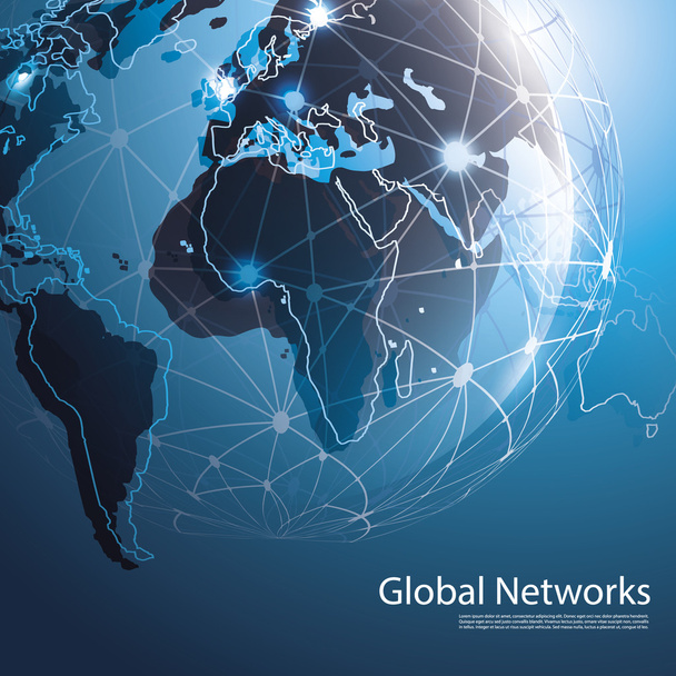 Küresel sendika ağları - Eps10 vektör işletmeniz için - Vektör, Görsel