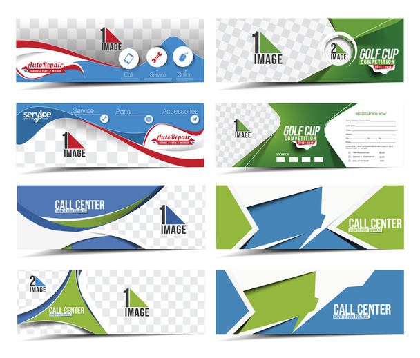 Web Banner & Design de cabeçalho
 - Vetor, Imagem