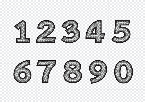 Numbers set. illustration - Vektor, Bild