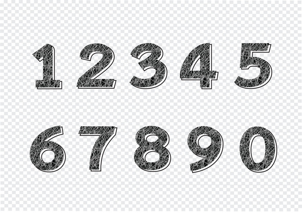 Numbers set. illustration - Διάνυσμα, εικόνα