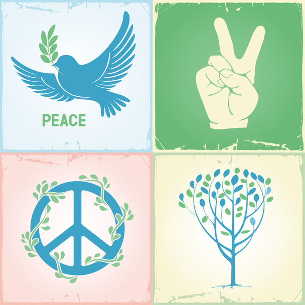 Sada symbolů mír - Vektor, obrázek