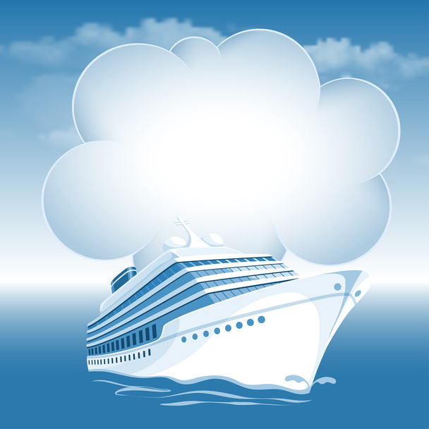 cruise passagiersschip - Vector, afbeelding