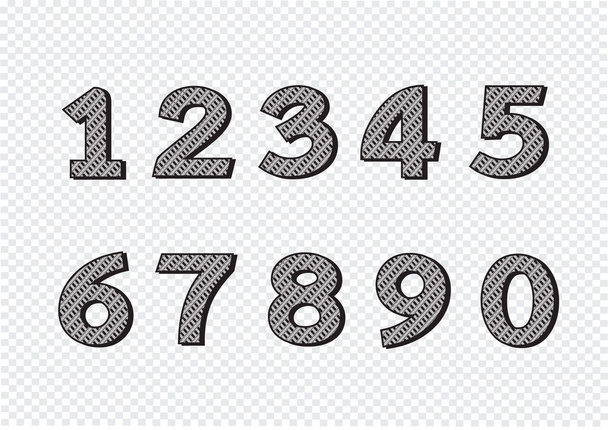 Numbers set. illustration - Vector, afbeelding