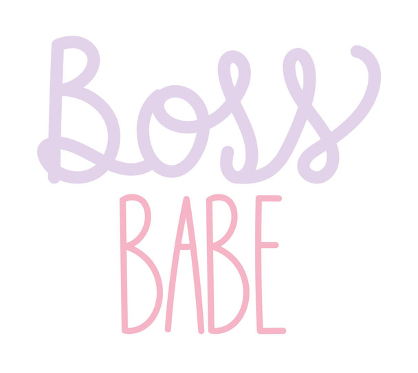 boss babe typography - Vector, Imagen