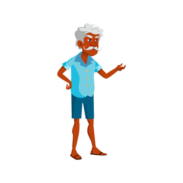 latino anziano uomo litigio con moglie cartone animato vettore - Vettoriali, immagini