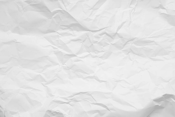 λευκό λευκό λευκό τσαλακωμένο χαρτί για φόντο. - Φωτογραφία, εικόνα