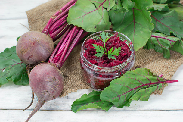 Pickled beet in a jar - Photo, Image