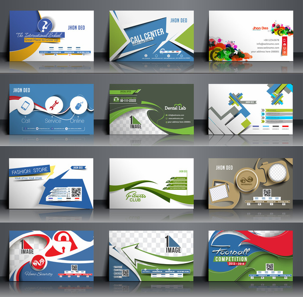 Mega Collection Business Card Template Design. - Vector, Image