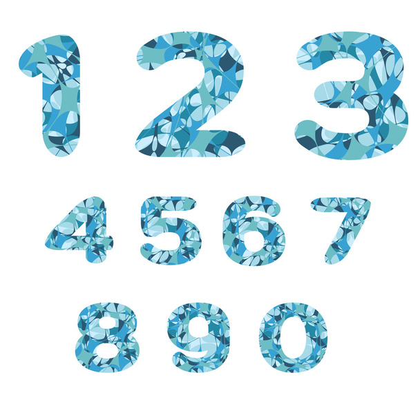 Mosaic numbers - Vector, Image