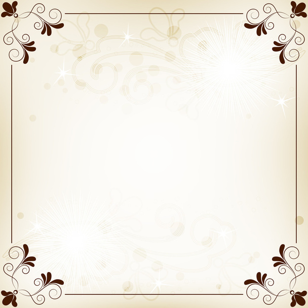 Vector vintage floral background with decorative flowers for design - Vector, Image