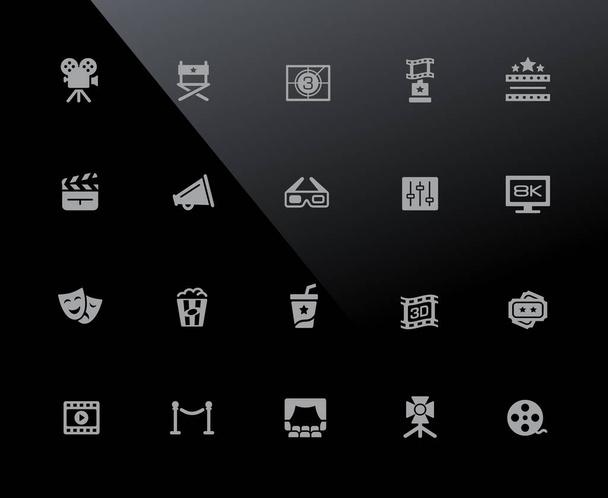 Film Industry and Theater Icons // 32px Black - Vector icons adjusted to work in a 32 pixel grid. - Διάνυσμα, εικόνα