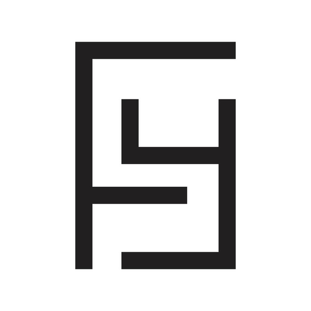 Векторный логотип с начальной буквой - Вектор,изображение