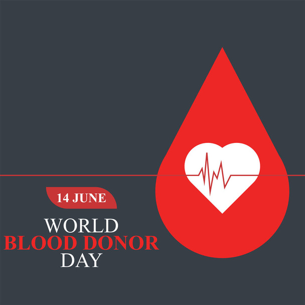 Illustration vectorielle de la Journée mondiale du don de sang, simple, adaptée aux affiches et autres, facile à éditer, eps 10 - Vecteur, image