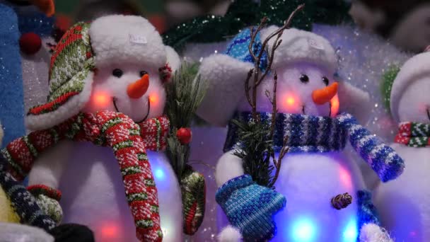 Kardan adam dekorasyonlarını kapat - Video, Çekim