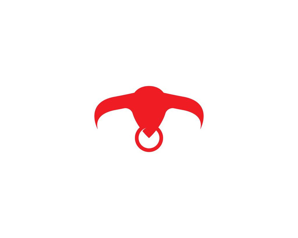 Bull logo modello vettoriale icona illustrazione design - Vettoriali, immagini
