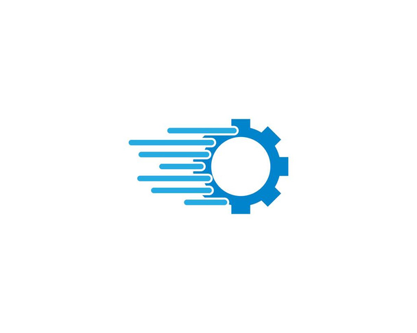 Engranaje logotipo plantilla vector icono ilustración diseño - Vector, Imagen