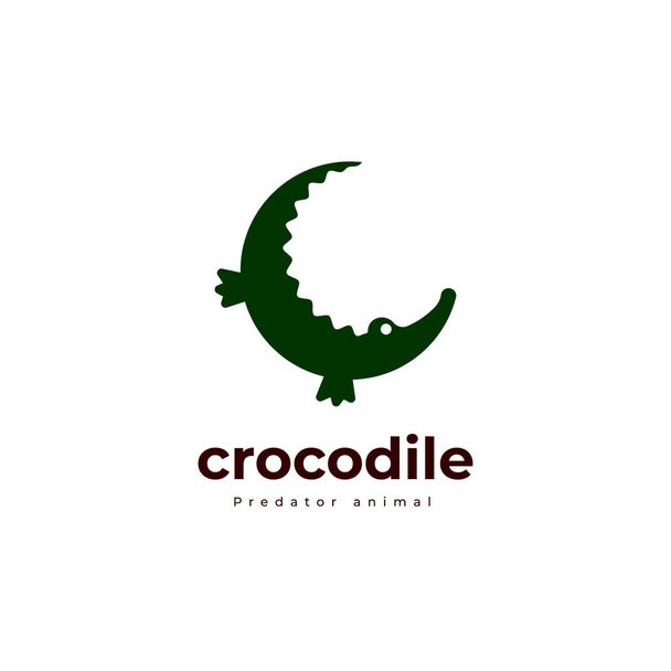 κροκόδειλος αλιγάτορας αρπακτικό ερπετό σύμβολο λογότυπο - Διάνυσμα, εικόνα