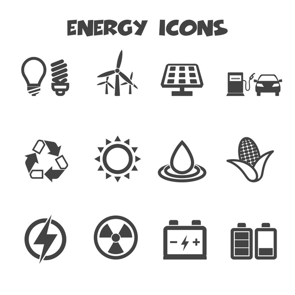 Icone dell'energia - Vettoriali, immagini