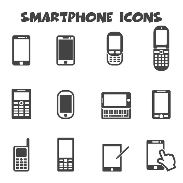 Ícones de Smartphone
 - Vetor, Imagem