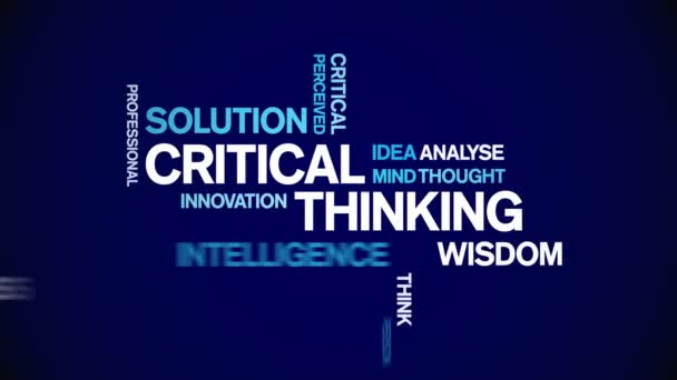 critical thinking animated word cloud,design animation typography seamless loop - Footage, Video