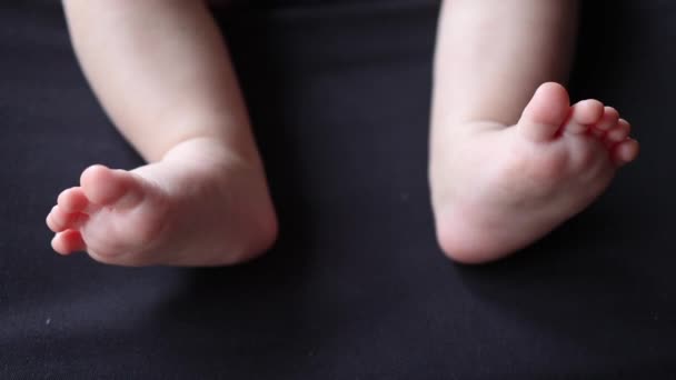 twee kleine baby voeten benen - Video