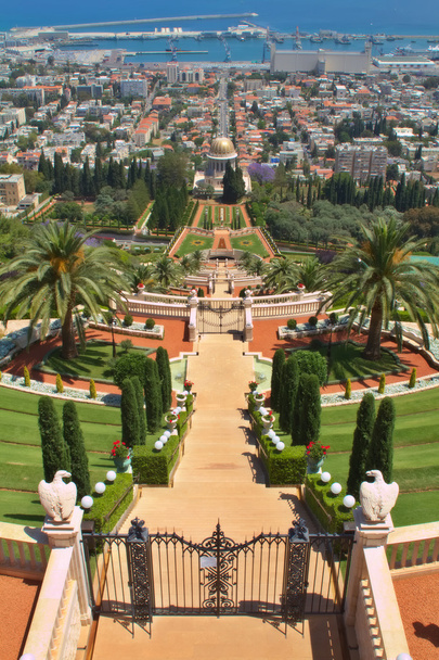 Bahai Gardens in Haifa Israel - Foto, Imagem