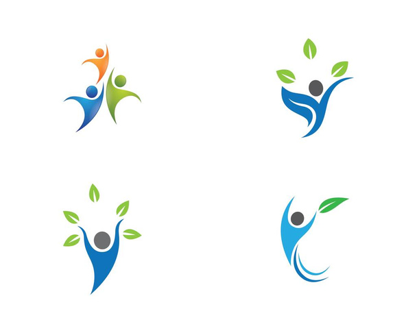 Modèle de logo Vie saine icône vectorielle illustration design - Vecteur, image