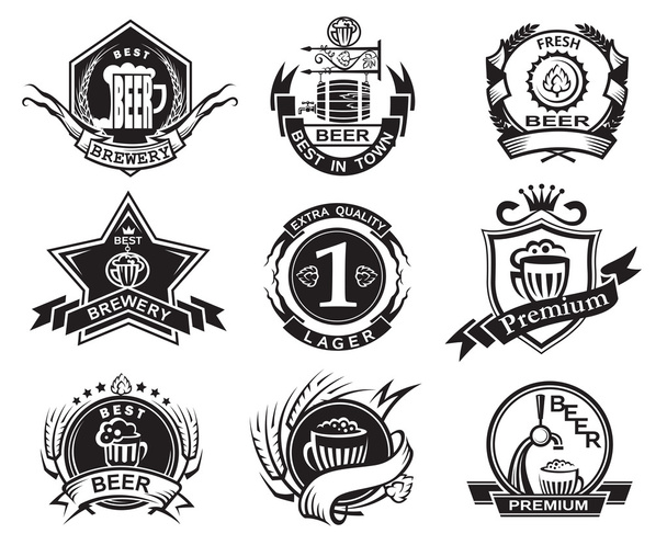 Beer labels set - Вектор,изображение