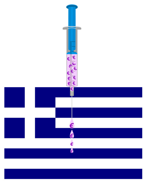 Финансовая поддержка Греции
 - Вектор,изображение