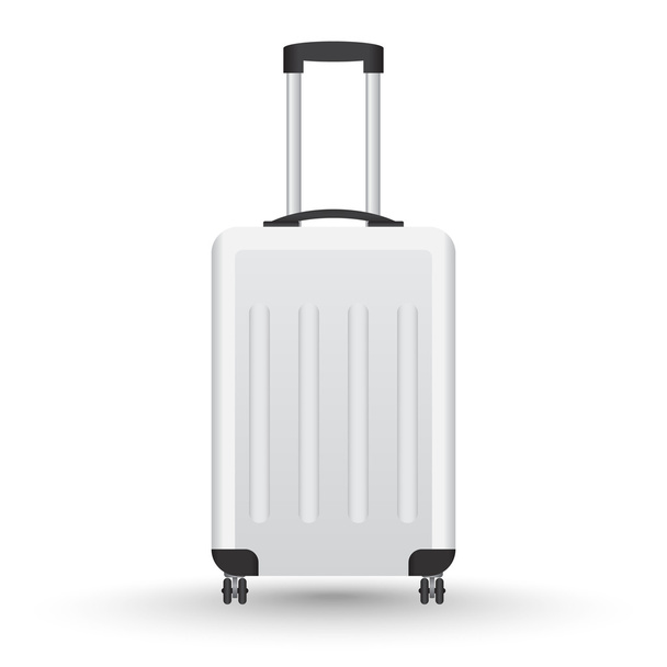 3D Realistic suitcase vector for travel on isolated white background - Vetor, Imagem