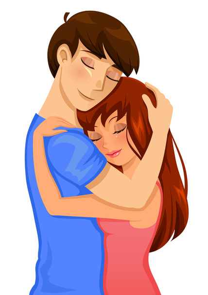 Hugging couple - Vector, Image