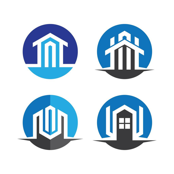 Ilustracja projektu logo nieruchomości - Wektor, obraz