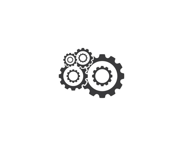 Gear logó sablon vektor ikon illusztráció tervezés - Vektor, kép