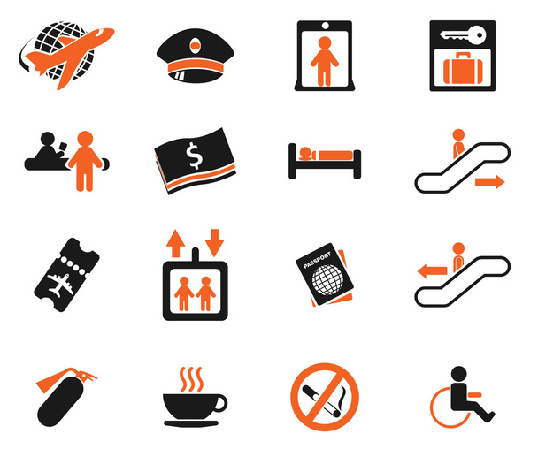 Airport icons - Vector, Image