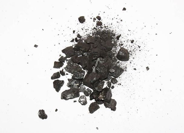 черный уголь на белом - Фото, изображение