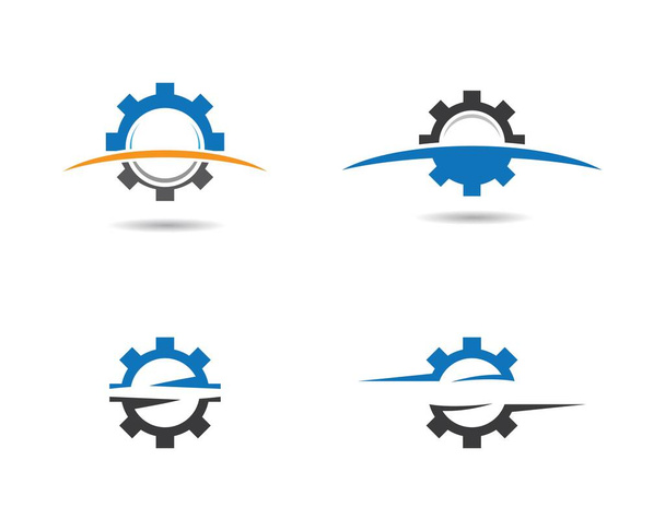 Engranaje logotipo plantilla vector icono ilustración diseño - Vector, imagen
