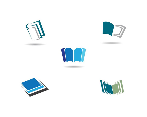Libro logo modello vettoriale icona illustrazione design - Vettoriali, immagini