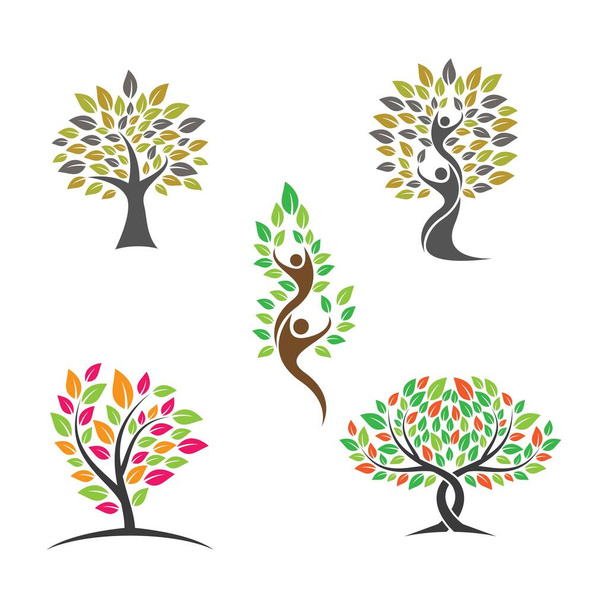 Tree logo images design illustration - Vector, Image