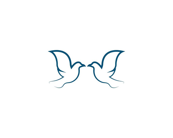 Diseño de ilustración de icono de vector de plantilla de logotipo de Dove - Vector, Imagen