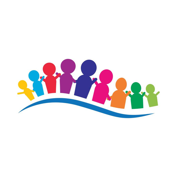 ilustração de design de imagens de logotipo de cuidados comunitários - Vetor, Imagem