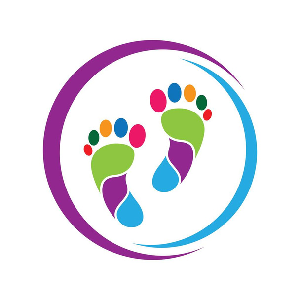 Foot φροντίδα λογότυπο εικόνες εικονογράφηση σχεδιασμό - Διάνυσμα, εικόνα