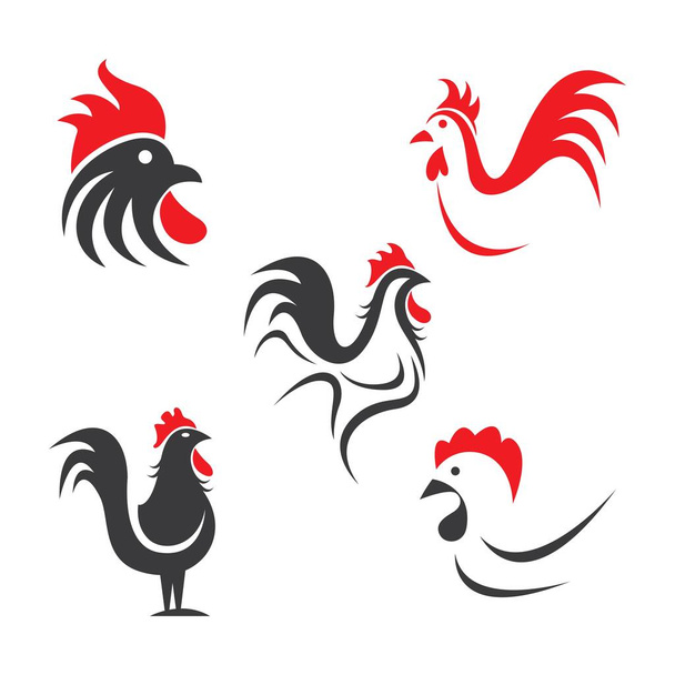 Rooster logo images illustration design - Vector, Image