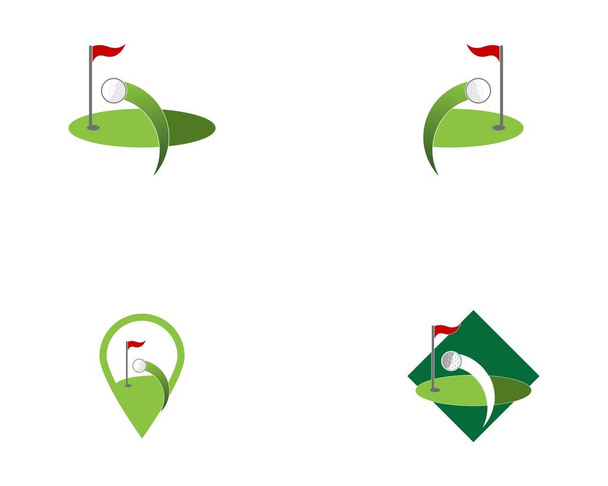 Golf Feld Symbol Logo Vektor - Vektor, Bild