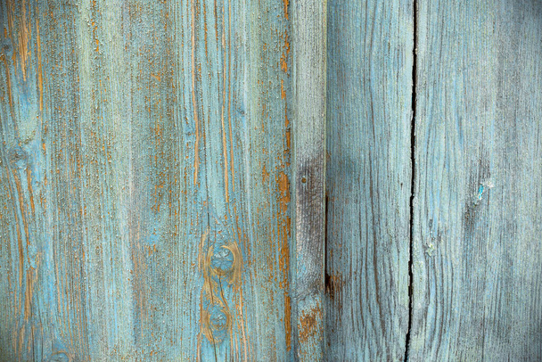 Primer plano de un obturador de ventana de madera pintado azul. - Foto, Imagen