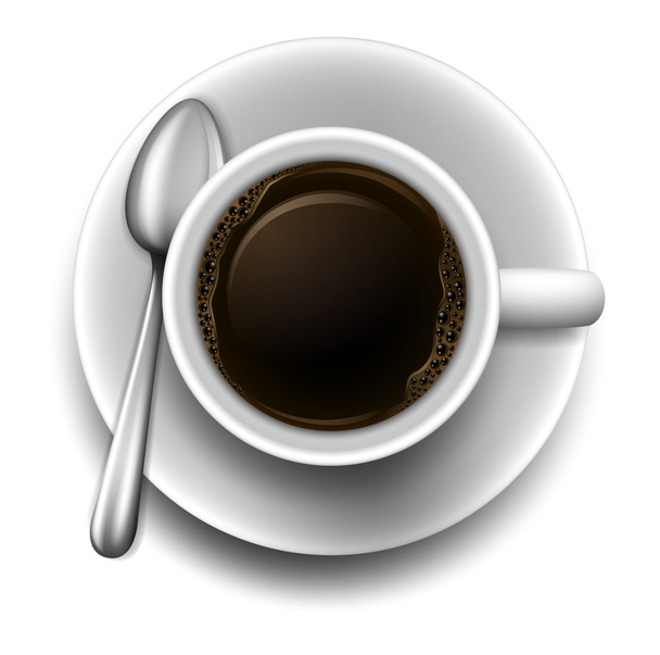 topview šálek kávy - Vektor, obrázek