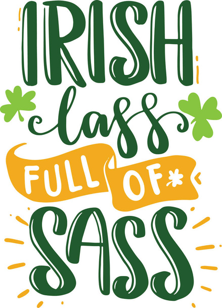 St Patrick's Day Lettering Typography Quotes Illustration for Printable Poster and T-Shirt Design. Motivational Inspirational Quotes. - Foto, Imagem