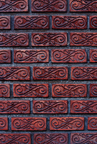 Patterned brick walls and varnish  In Bangkok, Thailand - Photo, Image