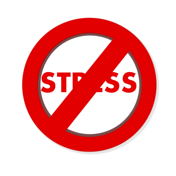 Red round anti STRESSS sign - Photo, Image