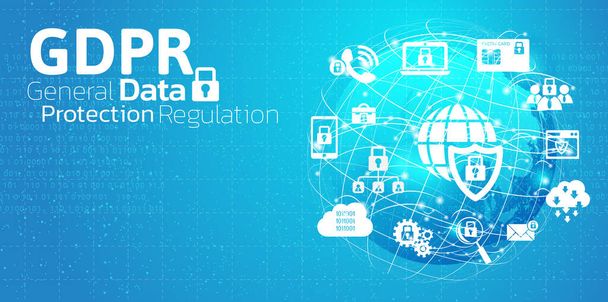 Ogólne rozporządzenie o ochronie danych (RODO). - Wektor, obraz
